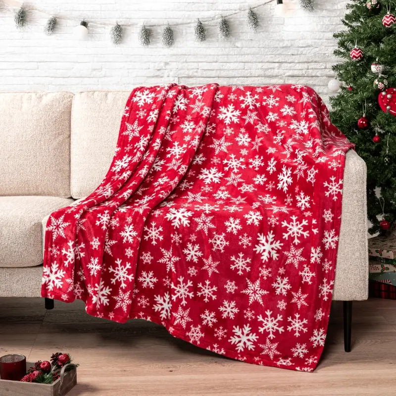 snowflake fleece blanket supplier