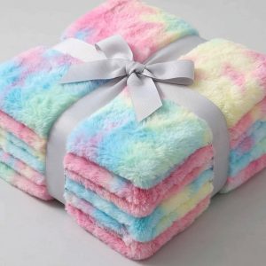 faux rabbit fur throw blanket