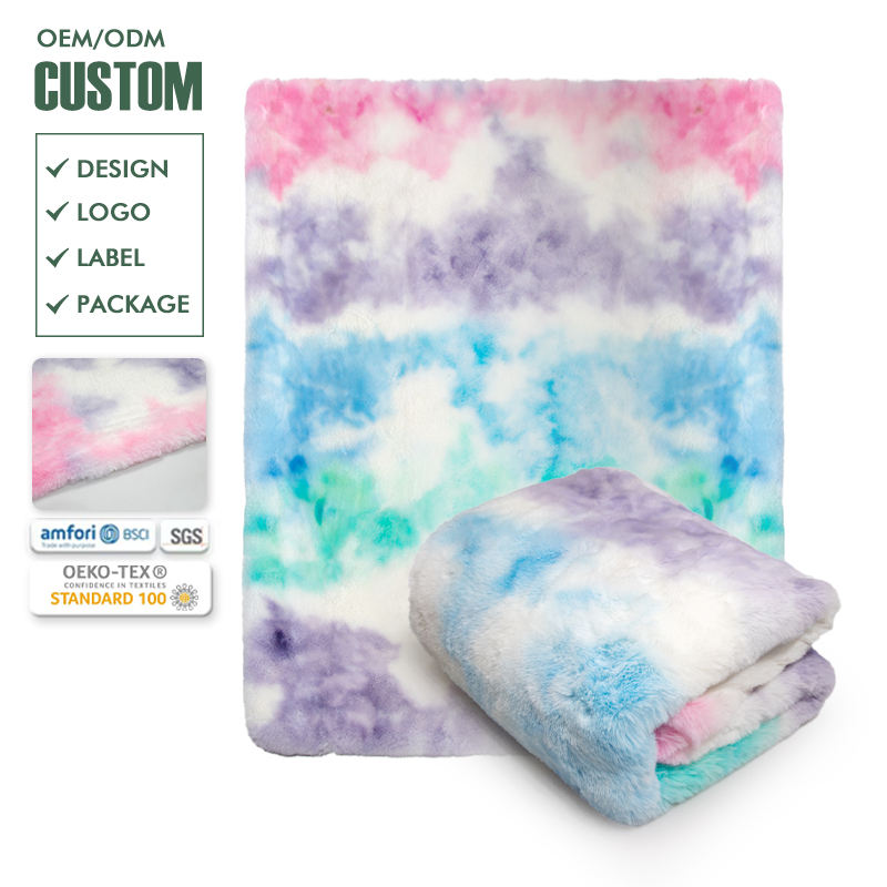 tie dye throw blanket