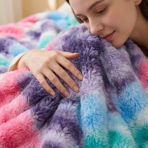 tie dye plush blanket